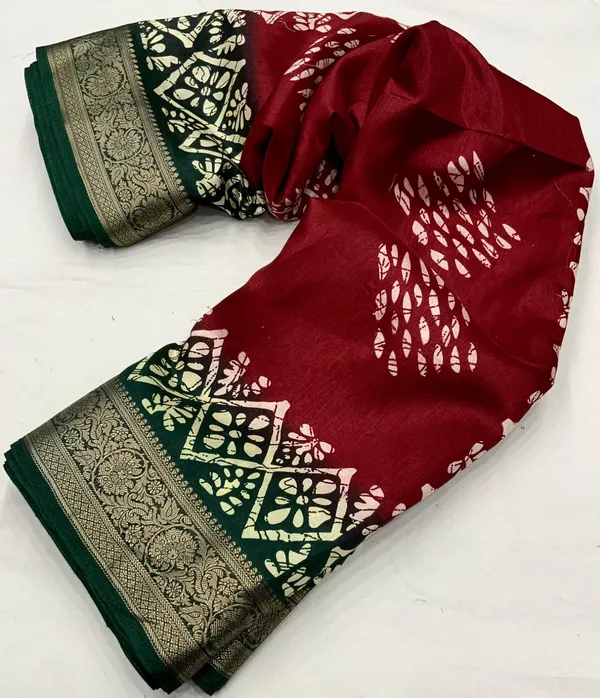 Maroon_Mohini_Cotton_Crape_Batik_Printed_Sarees_For_Women