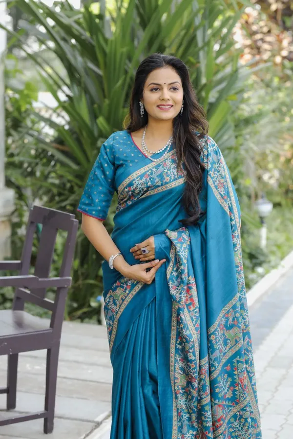 Rama_Chanderi_Printed_Saree_For_Women
