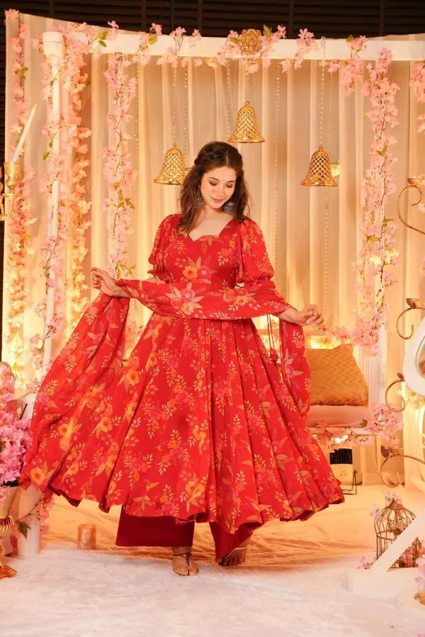 Red_Printed_Oganza_Siut_Set_For_Women