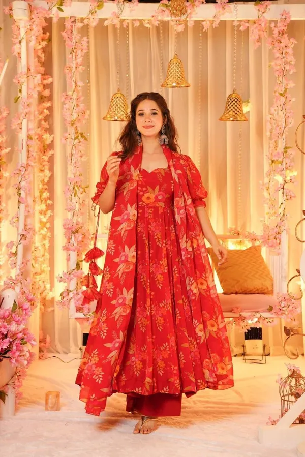 Red_Printed_Oganza_Siut_Set_For_Women