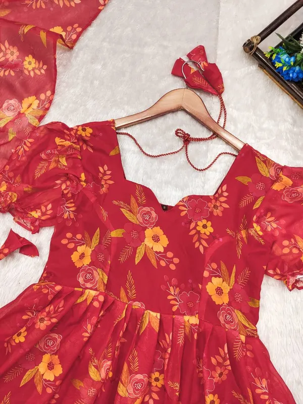 Red_Printed_Oganza_Siut_Set_For_Women