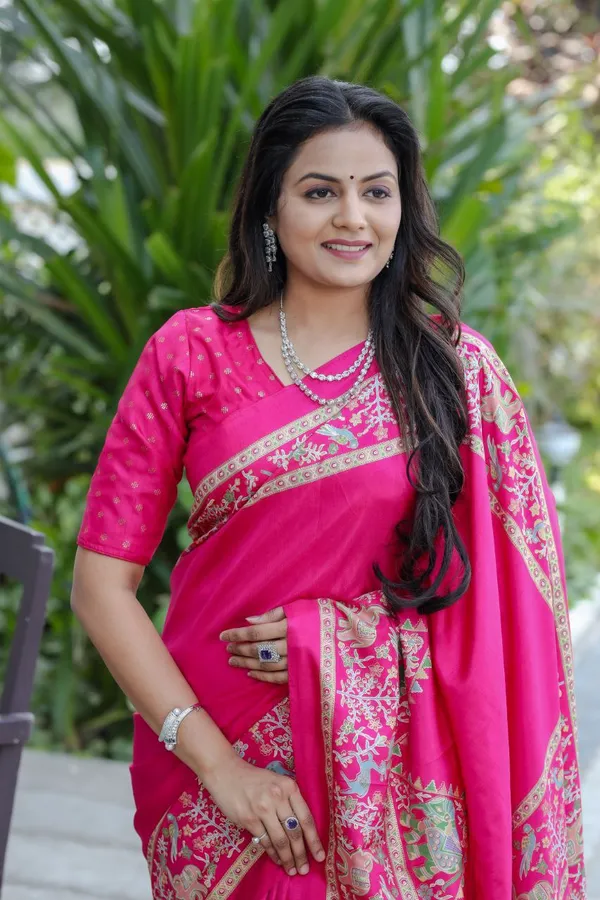 Pink_Chanderi_Printed_Saree_For_Women