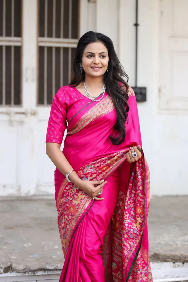 Pink__Chanderi_Printed_Saree_For_Women