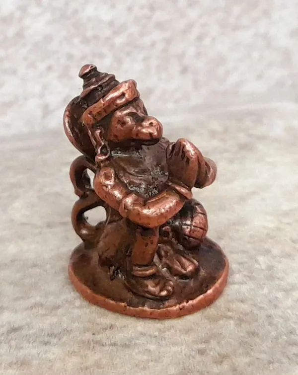 Brownish-Orange_Copper_Idols_India,_0.7_Inches,_Handmade_God_Hanuman,_18G,_Patina_Antique_Finish,_Pack_Of_1_Piece