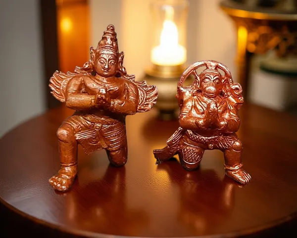 Brownish-Orange_Copper_Idols,_1.7_Inches,_Handmade_Hanuman_And_Garuda,_100Grams,_Patina_Antique_Finish,_Pack_Of_1_Piece