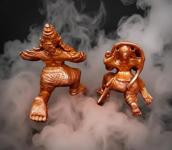 Brownish-Orange_Copper_Idols,_1.7_Inches,_Handmade_Hanuman_And_Garuda,_100Grams,_Patina_Antique_Finish,_Pack_Of_1_Piece