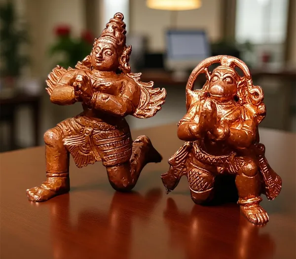 Brownish-Orange_Copper_Idols,_1.7_Inches,_Handmade_Hanuman_And_Garuda,_100Grams,_Patina_Antique_Finish,_Pack_Of_1_Piece