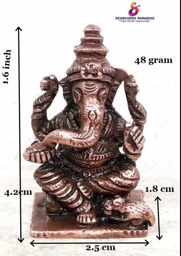 Brownish-Orange_Copper_Idols,_1.6_Inches,_Handmade_Ganesh,_48G,_Patina_Antique_Finish,_Pack_Of_1_Piece