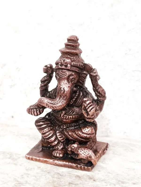 Brownish-Orange_Copper_Idols,_1.6_Inches,_Handmade_Ganesh,_48G,_Patina_Antique_Finish,_Pack_Of_1_Piece