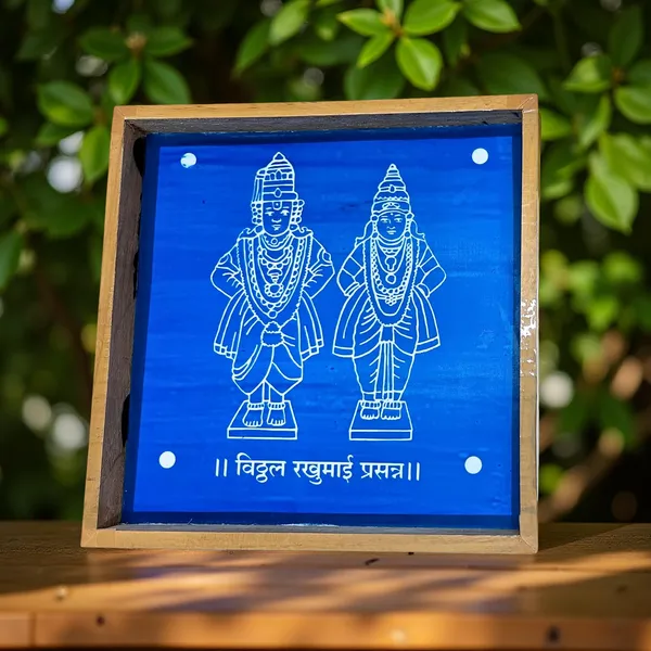 Searchers_Paradise_Vitthal_Rukmini_Rangoli_Stencil_Wooden_10x10_Inches_Pack_of_1_Piece