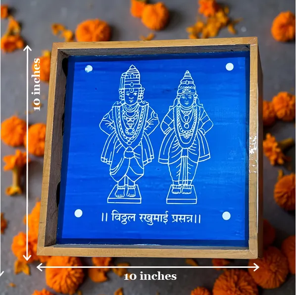 Searchers_Paradise_Vitthal_Rukmini_Rangoli_Stencil_Wooden_10x10_Inches_Pack_of_1_Piece