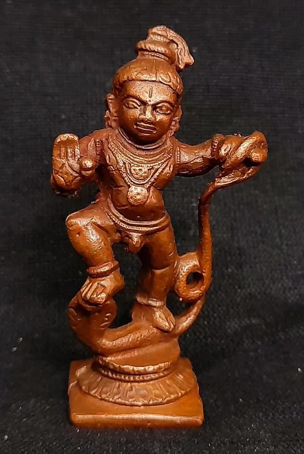 Copper_Idols_India,_Handmade_Kalinganarthana_Krishna_2_Inches,_40_Gm,_Pack_Of_1_Piece