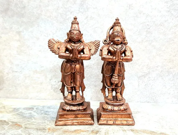 Brownish-Orange_Copper_Idolsby,_10.2_Cm,_Handmade_Anuman_Garuda_472Grams,_Patina_Antique_Finish,_Pack_Of_1_Piece