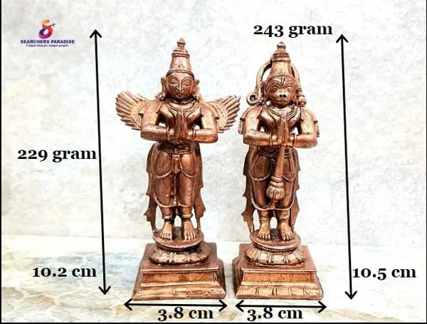 Brownish-Orange_Copper_Idolsby,_10.2_Cm,_Handmade_Anuman_Garuda_472Grams,_Patina_Antique_Finish,_Pack_Of_1_Piece