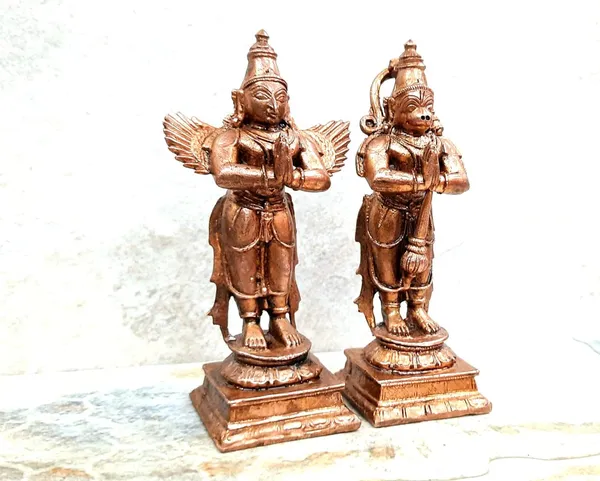 Brownish-Orange_Copper_Idolsby,_10.2_Cm,_Handmade_Anuman_Garuda_472Grams,_Patina_Antique_Finish,_Pack_Of_1_Piece