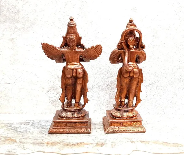 Brownish-Orange_Copper_Idolsby,_10.2_Cm,_Handmade_Anuman_Garuda_472Grams,_Patina_Antique_Finish,_Pack_Of_1_Piece
