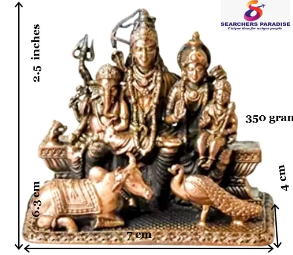 Brown_Copper_Idols_Of_God_Shiva_Parivar,_2.5_Inch,_350G,_Handmade_Idols,_Pack_Of_1_Piece