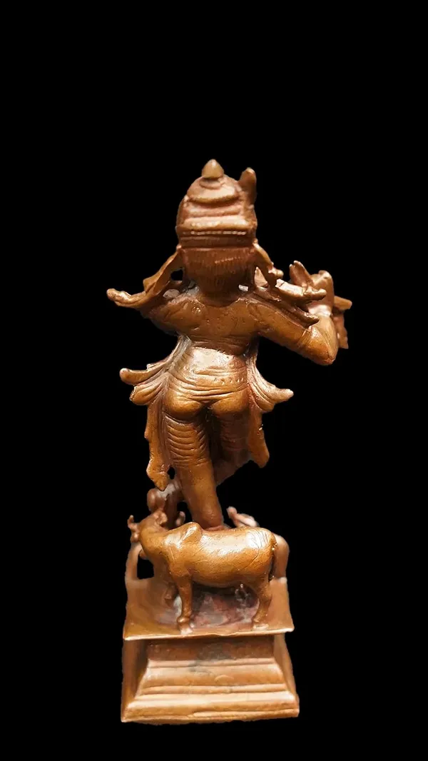 Brownish-Orange_Copper_Idols_India,_3.7_Inches,_Handmade_God_Krishna_185_Gram,_Patina_Antique_Finish,_Pack_Of_1_Piece