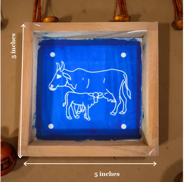 Searchers_Paradise_Komatha_Kolam_Rangoli_Stencil_Wooden,_(5x5_Inches)_Pack_of_1_Piece