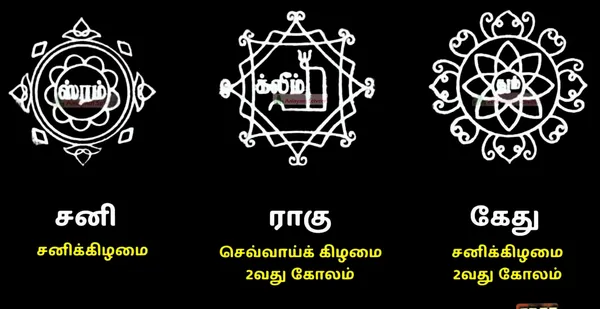 Searchers_Paradise_Navagraha_Kolam_Stencil_Tamil(Model_3)_17x5_Inches_Pack_of_1_Piece