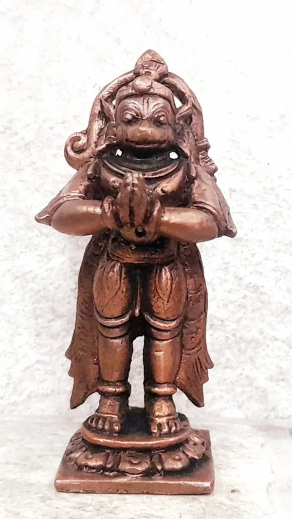 Brownish-Orange_Copper_Idols_Indiaby,_2.5_Inches,_Handmade_Standing_God_Hanuman,_85G,_Patina_Antique_Finish,_Pack_Of_1_Piece