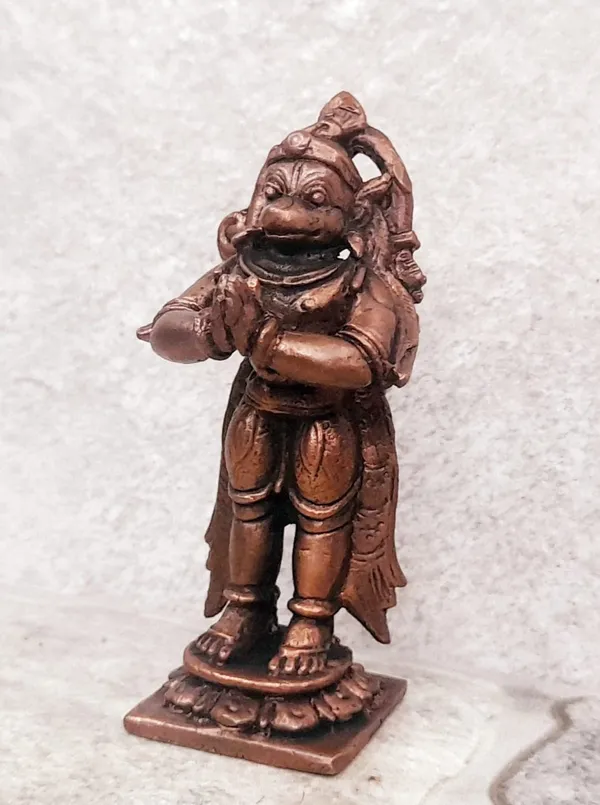 Brownish-Orange_Copper_Idols_Indiaby,_2.5_Inches,_Handmade_Standing_God_Hanuman,_85G,_Patina_Antique_Finish,_Pack_Of_1_Piece