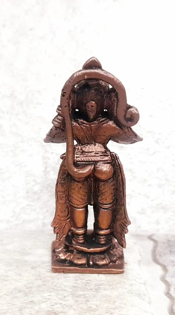 Brownish-Orange_Copper_Idols_Indiaby,_2.5_Inches,_Handmade_Standing_God_Hanuman,_85G,_Patina_Antique_Finish,_Pack_Of_1_Piece