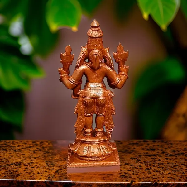 Brownish-Orange_Copper_Idols_India,_3.9_Inches,_Handmade_Lord_Venkateswara,_231Grams,_Patina_Antique_Finish,_Pack_Of_1_Piece