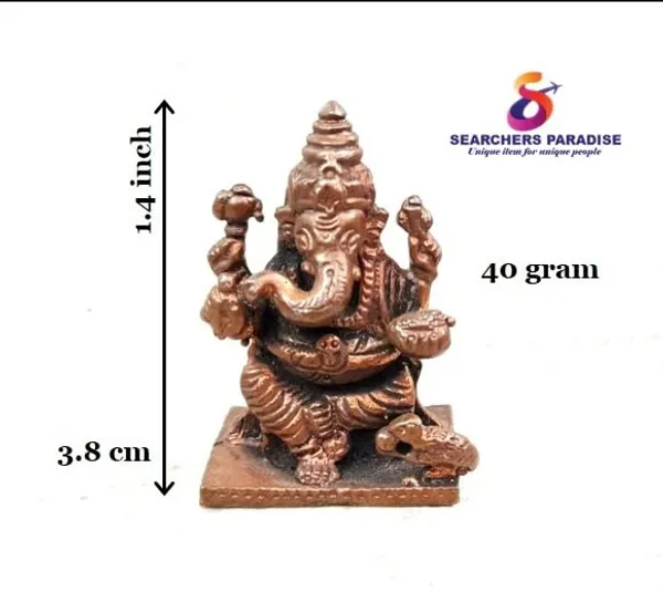 Brownish-Orange_Copper_Idols,_3.8_Cm,_Handmade_Little_Ganesh_40Grams,_Patina_Antique_Finish,_Pack_Of_1_Piece
