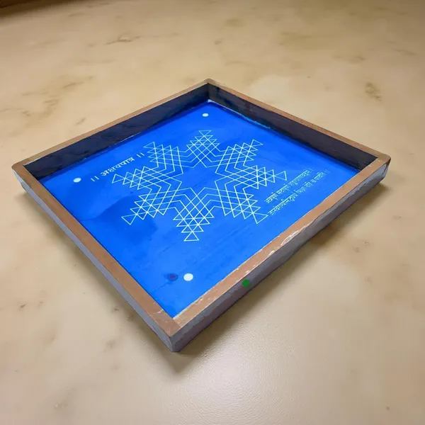 Searchers_Paradise_Annapoorani_Kolam_Rangoli_Stencil_Wooden_10×10_Inches
