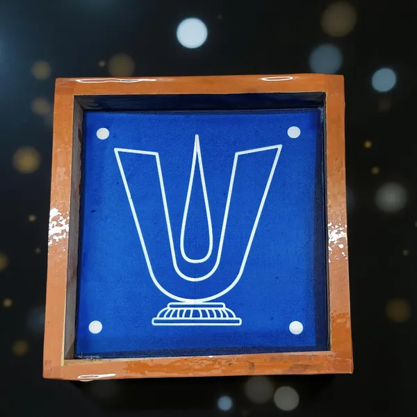Searchers_ParadiseVadakalai_Namah_Rangoli_Stencil_Wooden_5x5_Inches_Pack_of_1_Piece