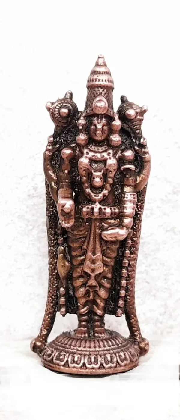 Brownish-Orange_Copper_Idols_India,_2.5_Inches,_Handmade_Lord_Venkateswara,_60G,_Patina_Antique_Finish,_Pack_Of_1_Piece
