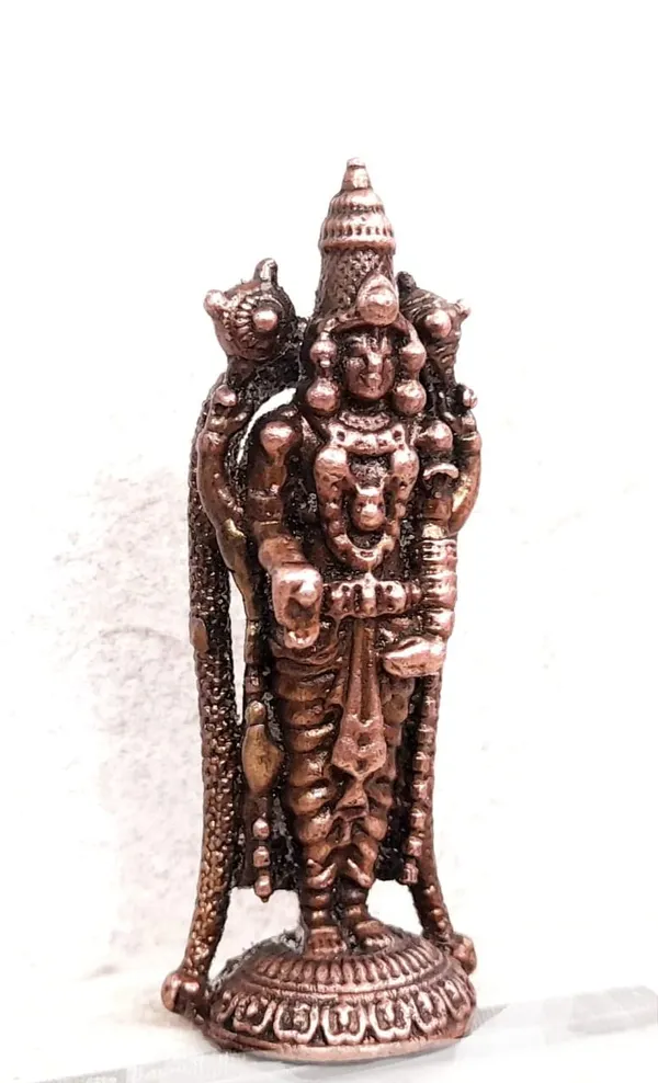 Brownish-Orange_Copper_Idols_India,_2.5_Inches,_Handmade_Lord_Venkateswara,_60G,_Patina_Antique_Finish,_Pack_Of_1_Piece