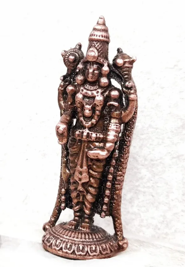 Brownish-Orange_Copper_Idols_India,_2.5_Inches,_Handmade_Lord_Venkateswara,_60G,_Patina_Antique_Finish,_Pack_Of_1_Piece