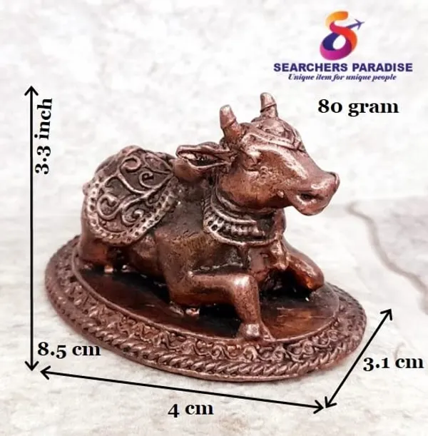 Brownish-Orange_Copper_Idols,_3.3_Inches,_Handmade_Nandhi,_80G,_Patina_Antique_Finish,_Pack_Of_1_Piece