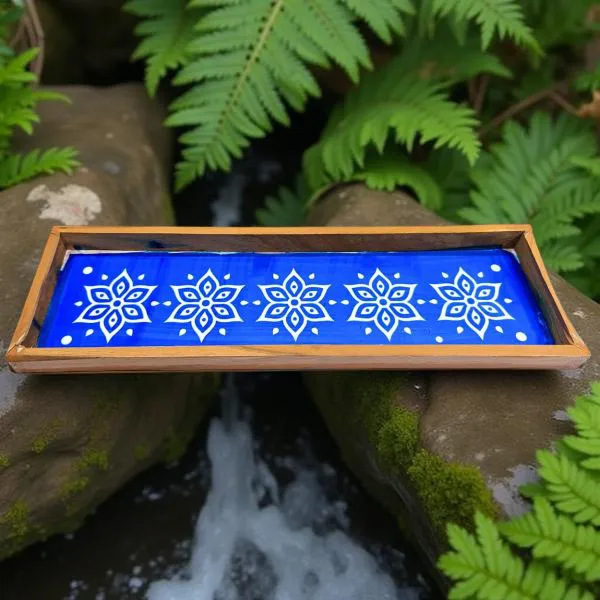Searchers_Paradise_Star_Flower_Border_Rangoli_Stencil_Wooden_17x5_Inches_Pack_of_1_Piece