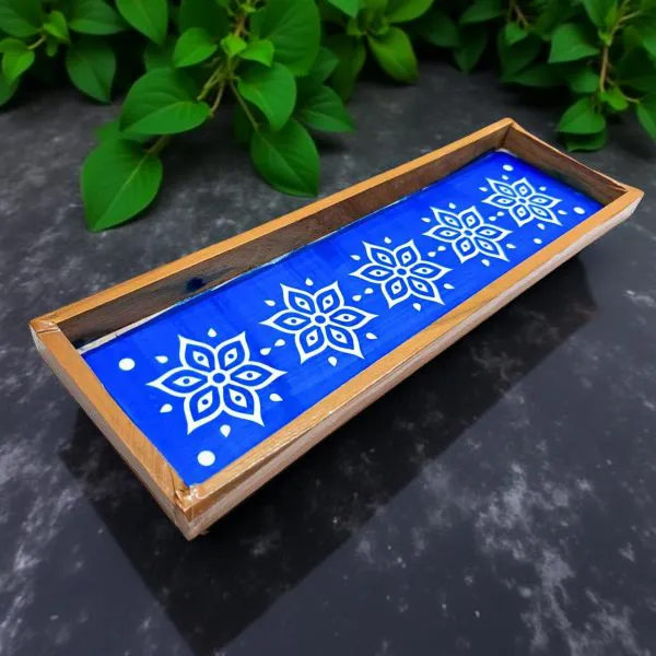 Searchers_Paradise_Star_Flower_Border_Rangoli_Stencil_Wooden_17x5_Inches_Pack_of_1_Piece