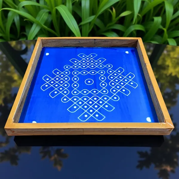 Searchers_Paradise_Kambi_Kolam_Model_5_Rangoli_Stencil_Wooden_10x10_Inches_Pack_of_1_Piece
