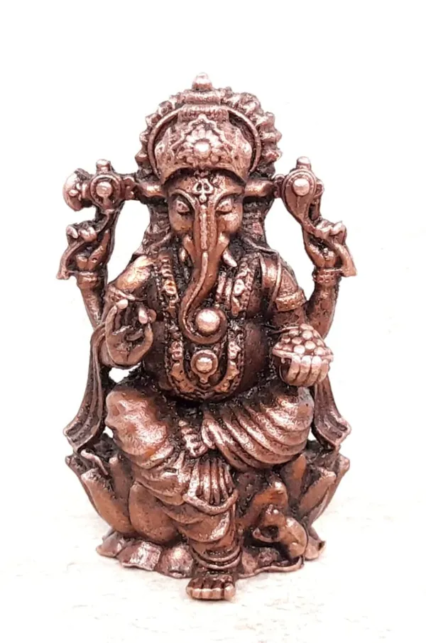 Brownish-Orange_Copper_Idolsby,_2_Inches,_Handmade_Ganesh,_115Grams,_Patina_Antique_Finish,_Pack_Of_1_Piece