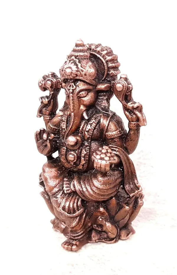 Brownish-Orange_Copper_Idolsby,_2_Inches,_Handmade_Ganesh,_115Grams,_Patina_Antique_Finish,_Pack_Of_1_Piece