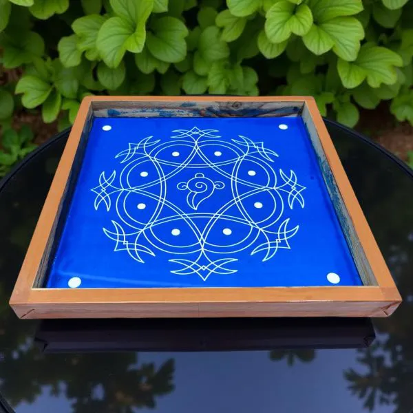Searchers_Paradise_Iyengar_Padi_Kolam_Rangoli_Stencil_Model_4_Wooden_10x10_Inches_Pack_of_1_Piece