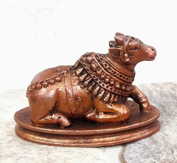 Brownish-Orange_Copper_Idols_Indiaby_Searchers_Paradise,_1.2_Inches,_Handmade_Nandhi_Idol,_105G,_Patina_Antique_Finish,_Pack_Of_1_Piece