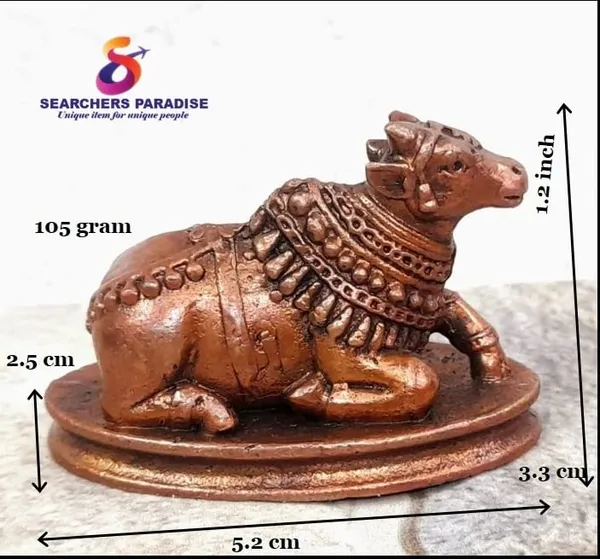 Brownish-Orange_Copper_Idols_Indiaby_Searchers_Paradise,_1.2_Inches,_Handmade_Nandhi_Idol,_105G,_Patina_Antique_Finish,_Pack_Of_1_Piece
