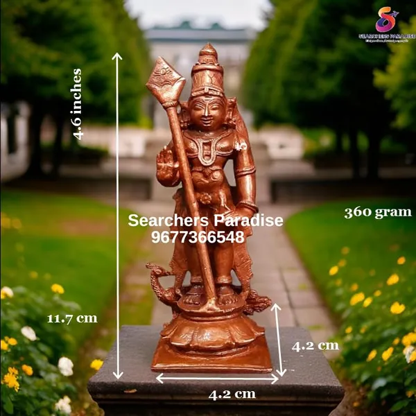 Brown_Copper_Idols_Of_God_Murugar_11.5_Cm,_322_Gram,_Patina_Antique_Finish,_Pack_Of_1_Piece