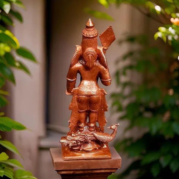 Brown_Copper_Idols_Of_God_Murugar_11.5_Cm,_322_Gram,_Patina_Antique_Finish,_Pack_Of_1_Piece