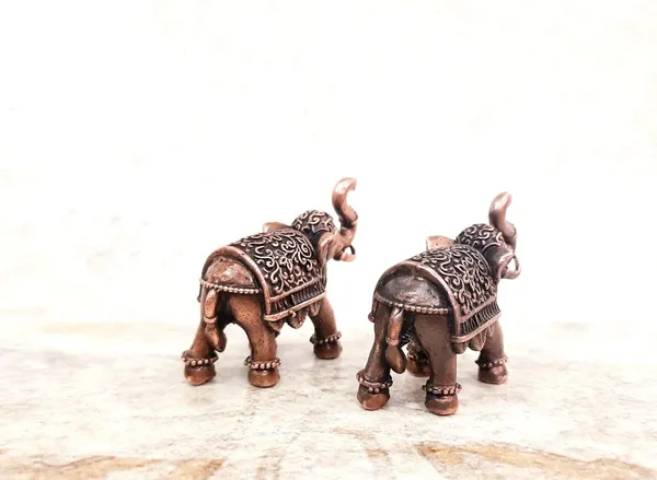 Brownish-Orange_Copper_Idols,_3.5_Cm,_Handmade_Standing_Elephant_Idol_125Gram,_Patina_Antique_Finish,_Pack_Of_1_Piece