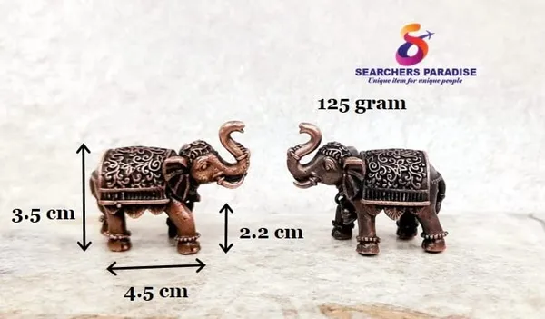 Brownish-Orange_Copper_Idols,_3.5_Cm,_Handmade_Standing_Elephant_Idol_125Gram,_Patina_Antique_Finish,_Pack_Of_1_Piece