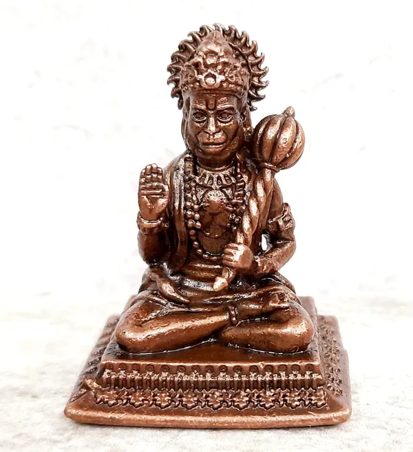 Brownish-Orange_Copper_Idols_India,_1.6Inches,_Handmade_Hanuman,_56Grams,_Patina_Antique_Finish,_Pack_Of_1_Piece