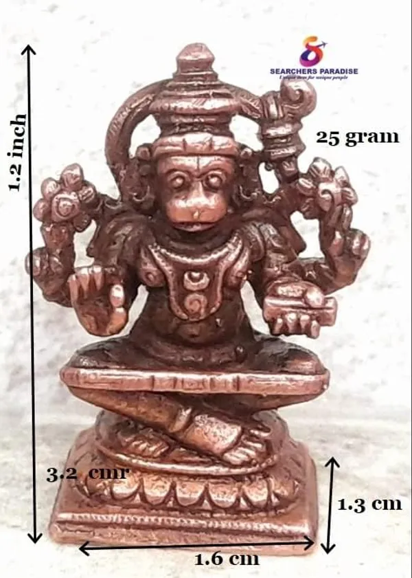 Brownish-Orange_Copperhandmade_God_Hanuman,_1.2_Inches,,_25G,_Patina_Antique_Finish,_Pack_Of_1_Piece