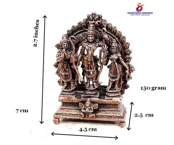 Brownish-Orange_Copper_Idols,_7_Cm,_Handmade_Ramdarbar_150_G,_Patina_Antique_Finish,_Pack_Of_1_Piece